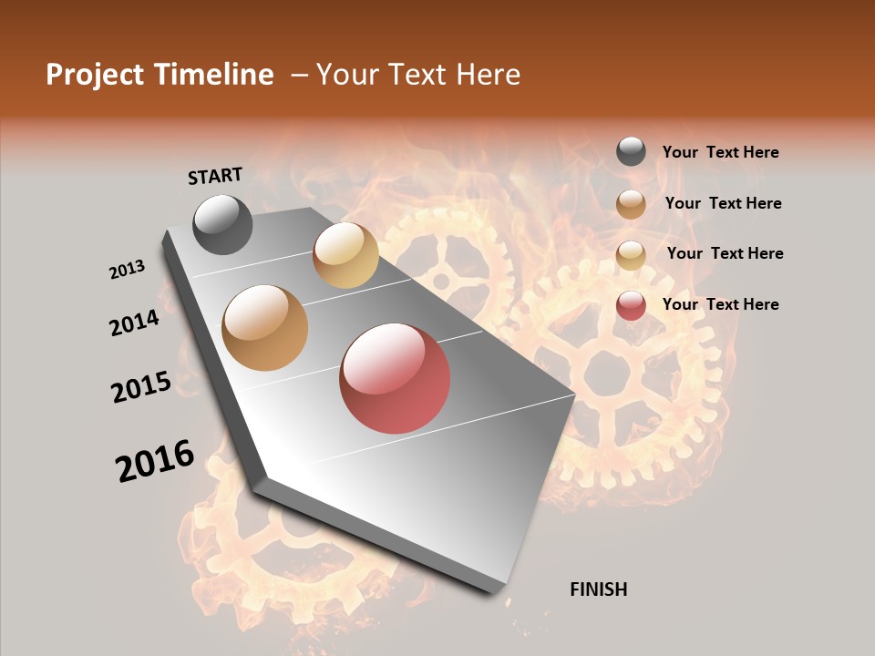 Global Flame Gear PowerPoint Template