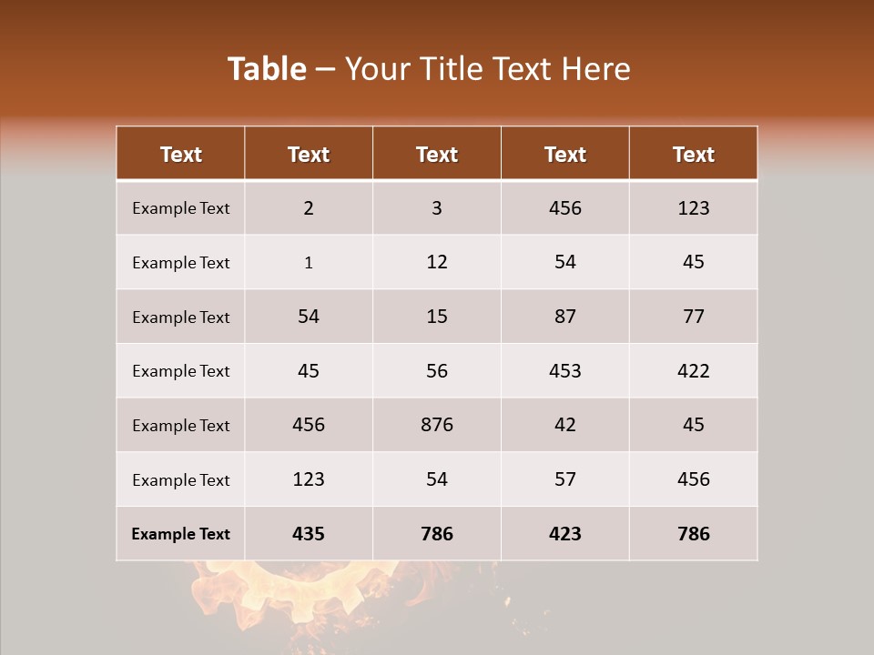 Global Flame Gear PowerPoint Template