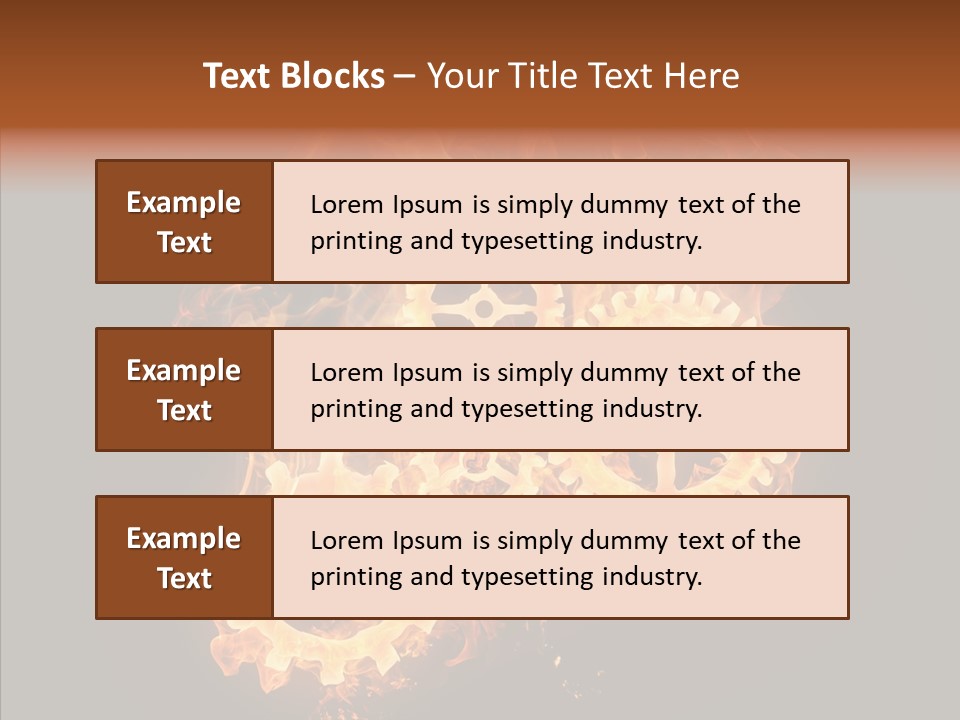 Global Flame Gear PowerPoint Template