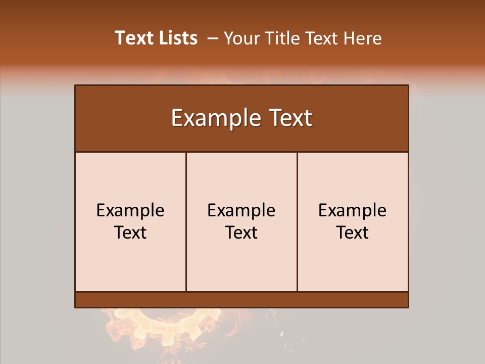 Global Flame Gear PowerPoint Template