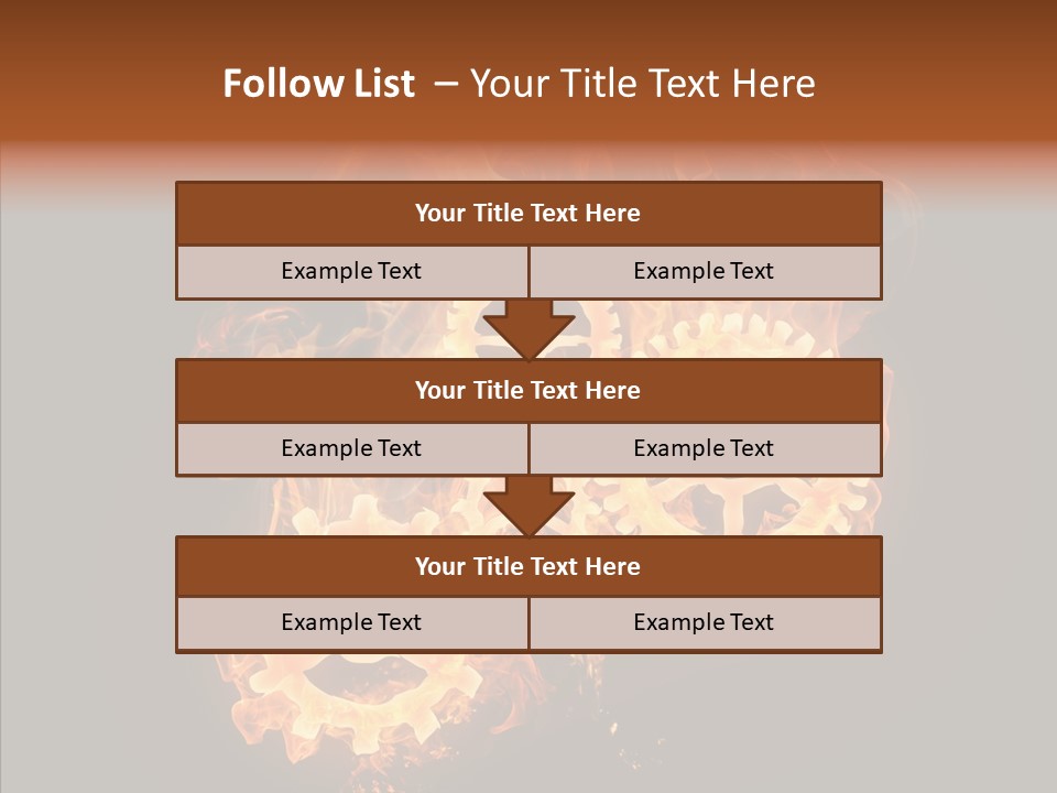 Global Flame Gear PowerPoint Template