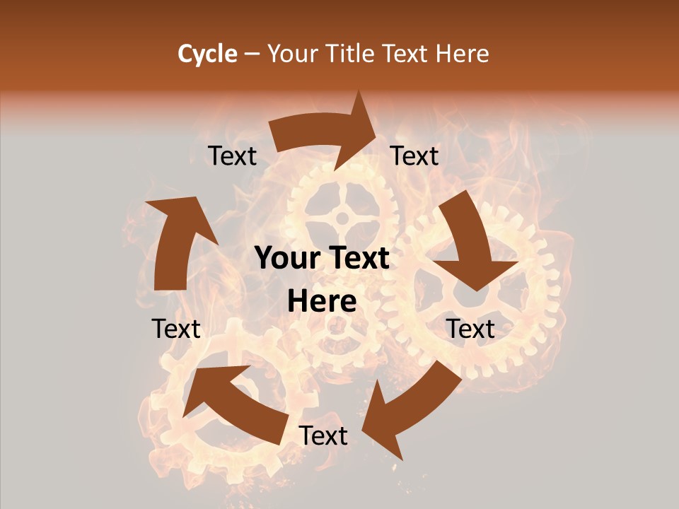 Global Flame Gear PowerPoint Template