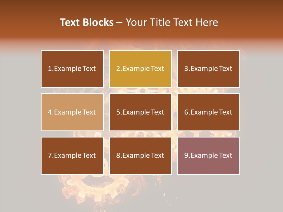 Global Flame Gear PowerPoint Template