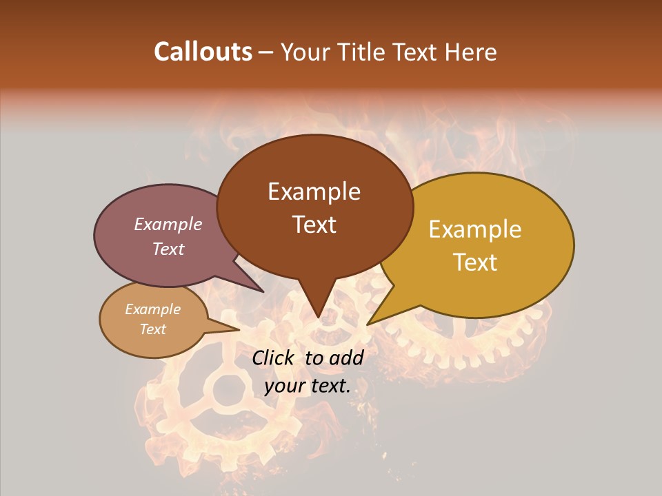 Global Flame Gear PowerPoint Template