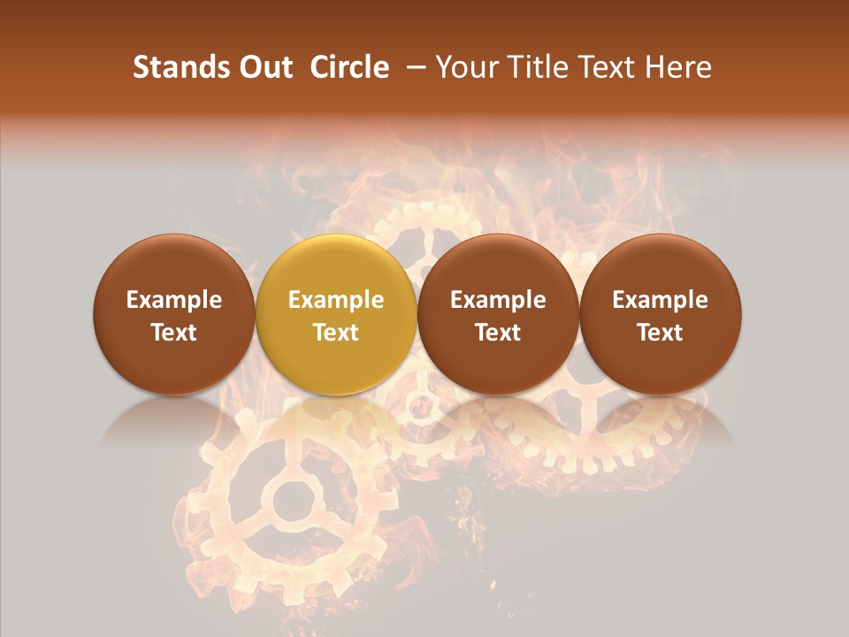 Global Flame Gear PowerPoint Template
