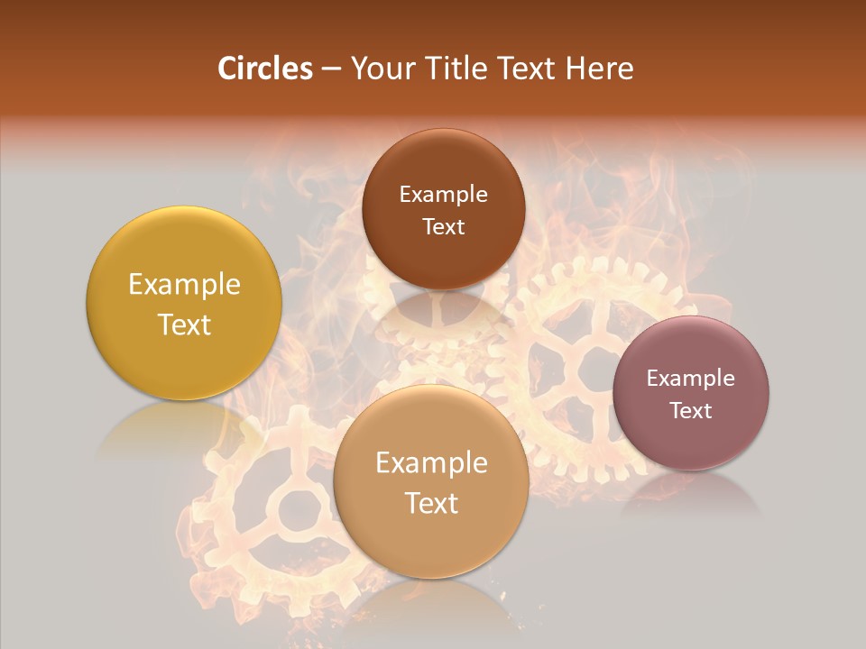 Global Flame Gear PowerPoint Template