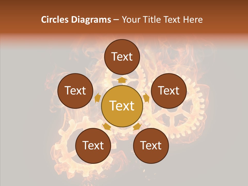 Global Flame Gear PowerPoint Template