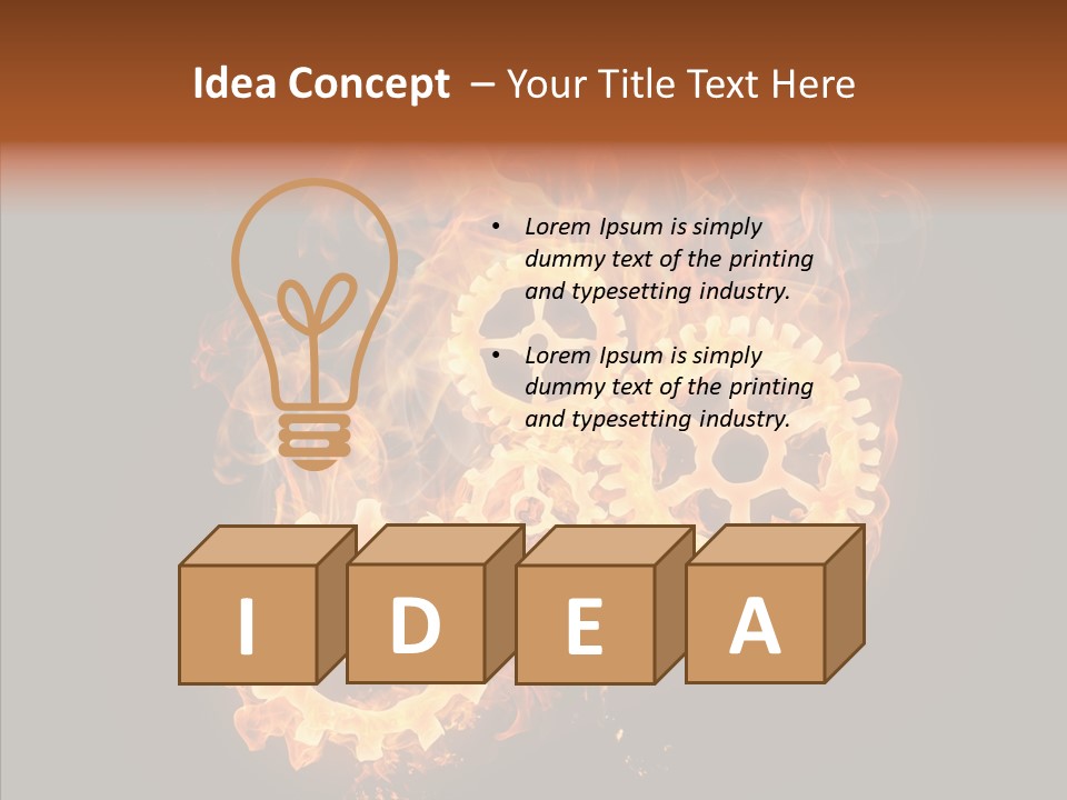 Global Flame Gear PowerPoint Template