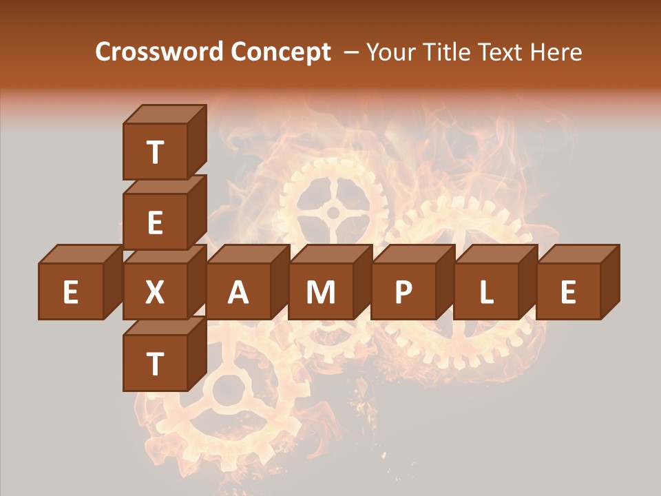 Global Flame Gear PowerPoint Template