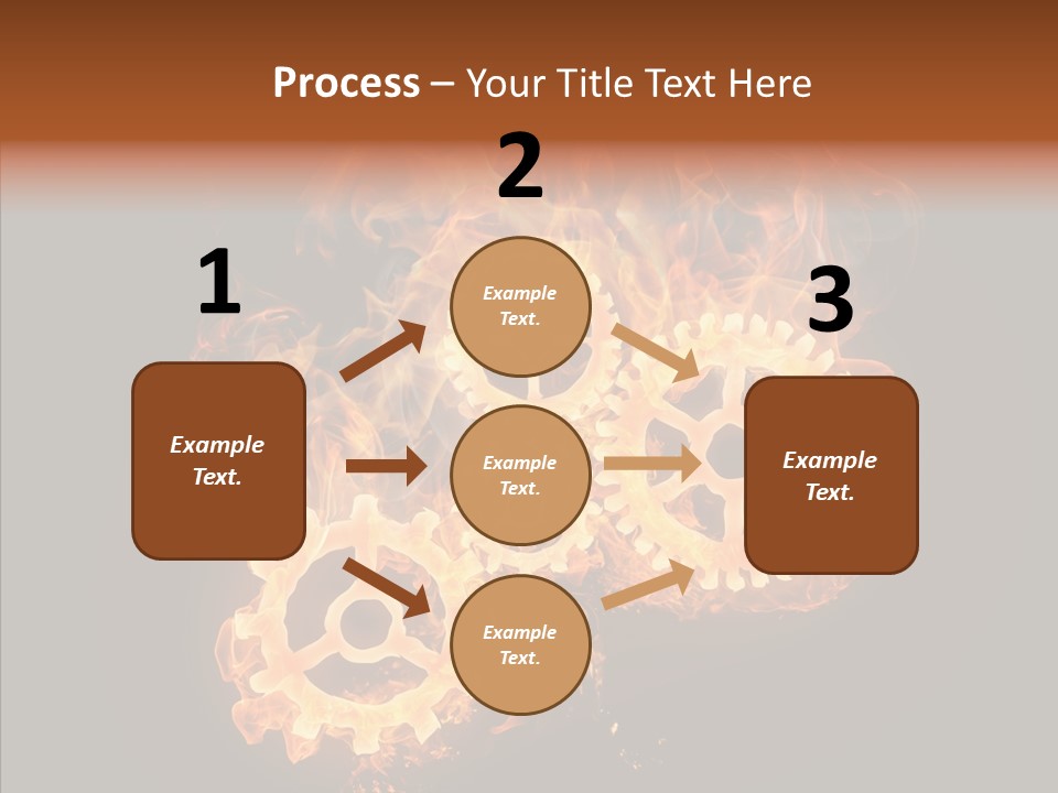 Global Flame Gear PowerPoint Template