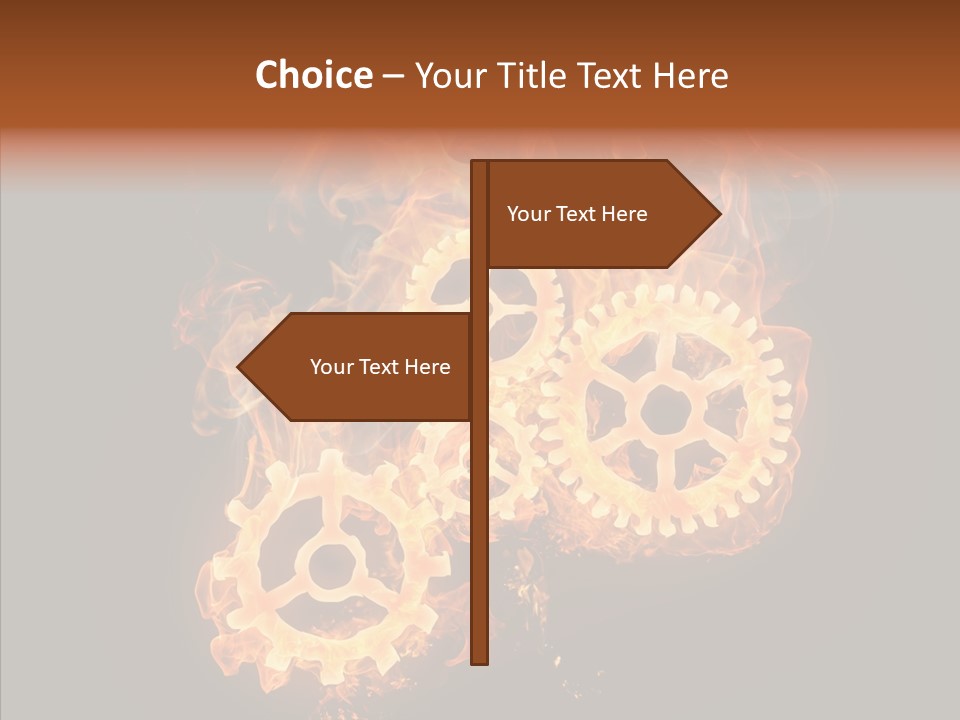 Global Flame Gear PowerPoint Template