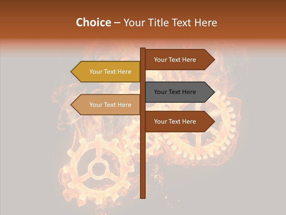 Global Flame Gear PowerPoint Template