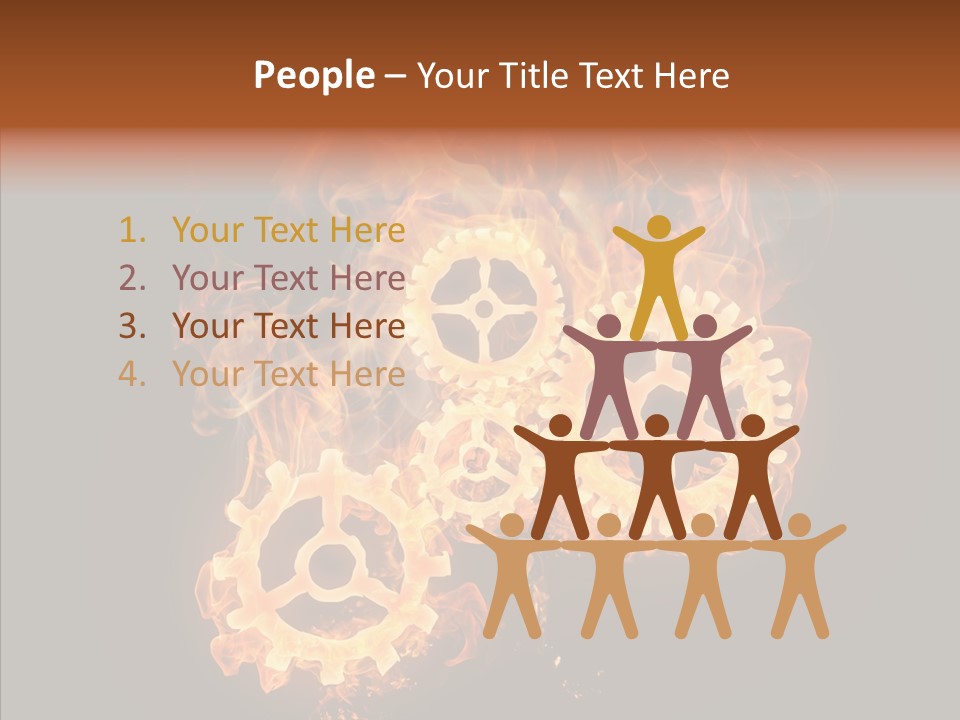 Global Flame Gear PowerPoint Template