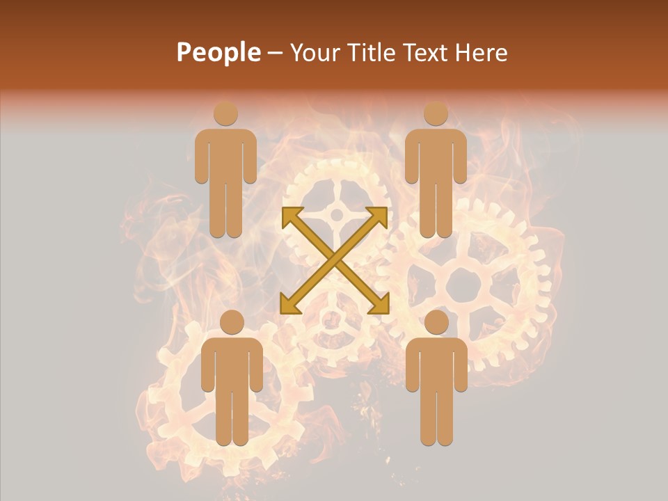 Global Flame Gear PowerPoint Template