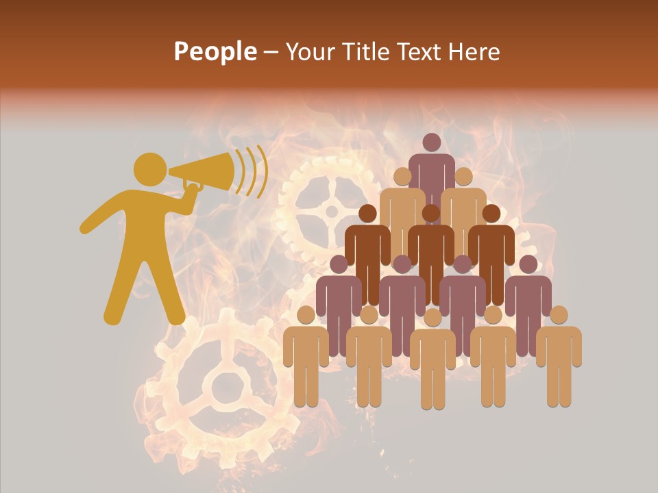 Global Flame Gear PowerPoint Template