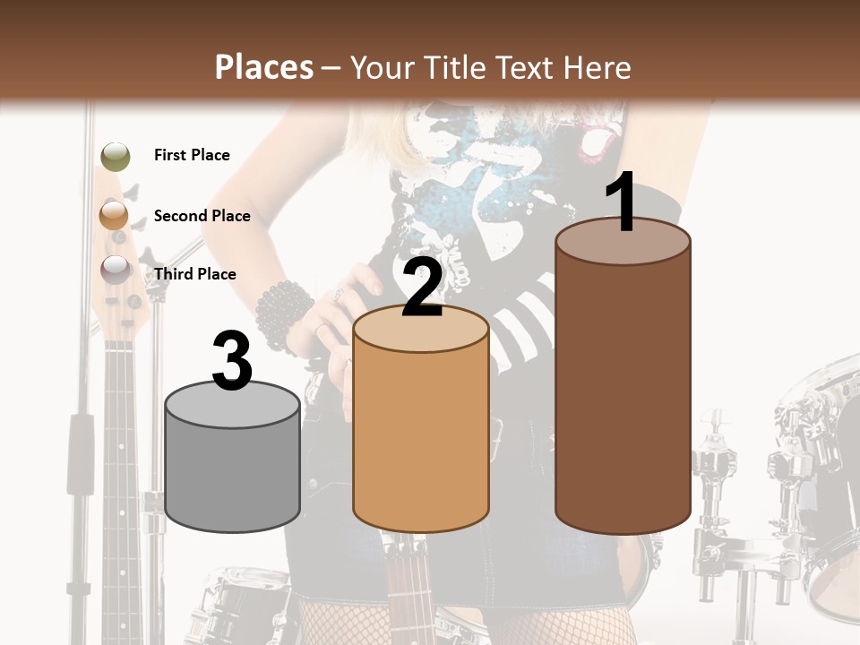 Sexually Leg Guitar PowerPoint Template