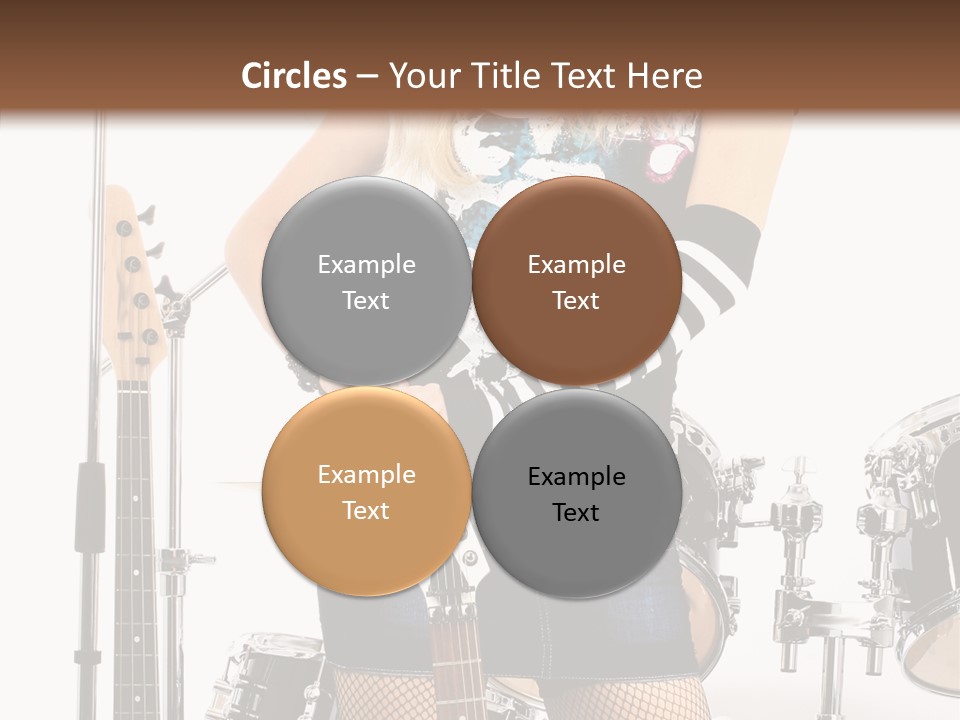 Sexually Leg Guitar PowerPoint Template