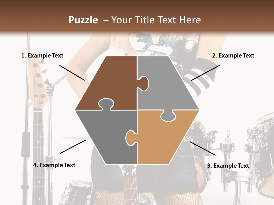 Sexually Leg Guitar PowerPoint Template