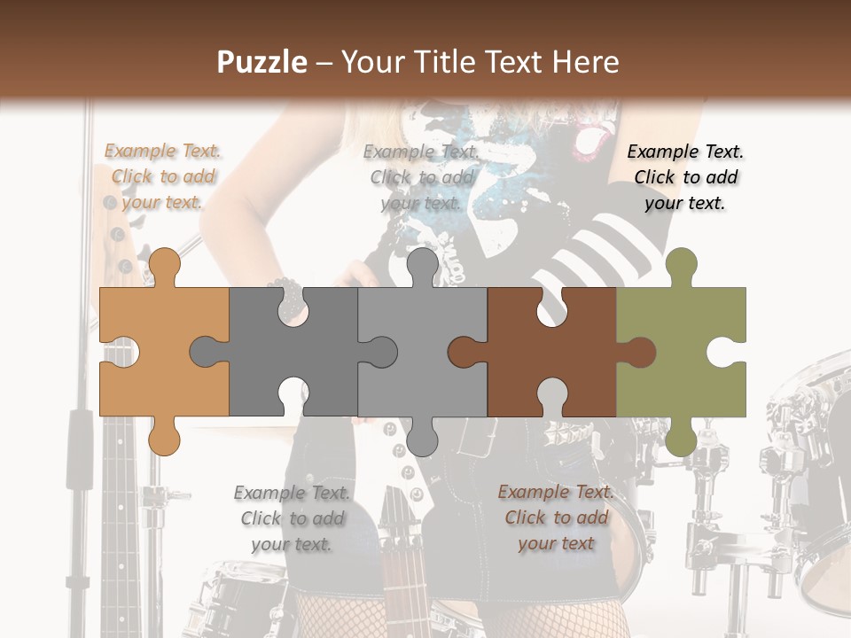 Sexually Leg Guitar PowerPoint Template