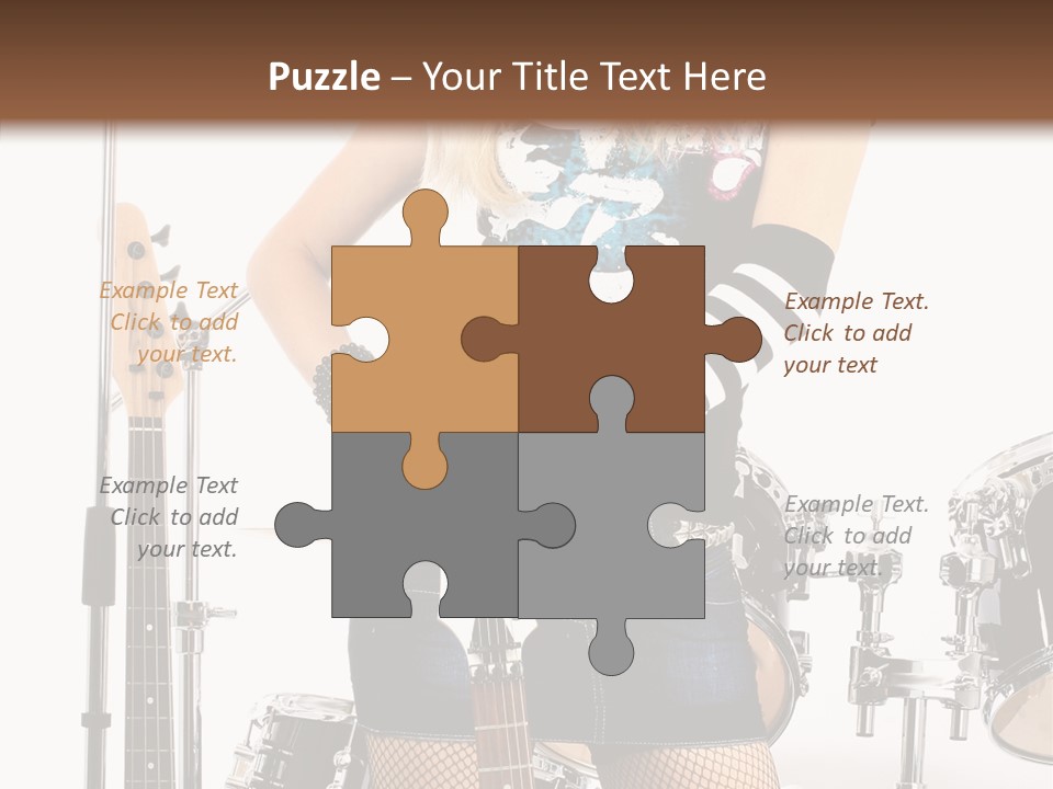 Sexually Leg Guitar PowerPoint Template