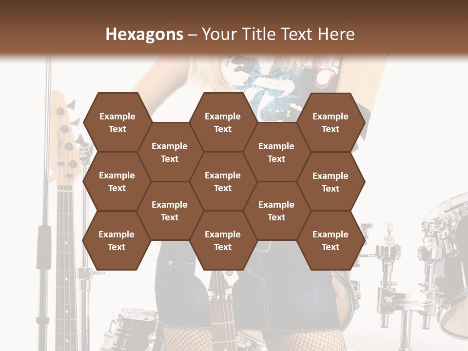 Sexually Leg Guitar PowerPoint Template