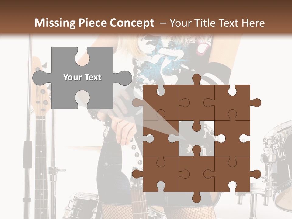 Sexually Leg Guitar PowerPoint Template