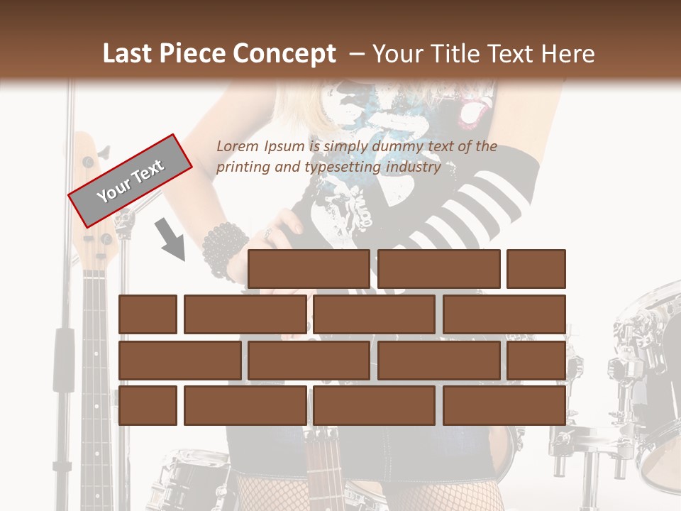 Sexually Leg Guitar PowerPoint Template