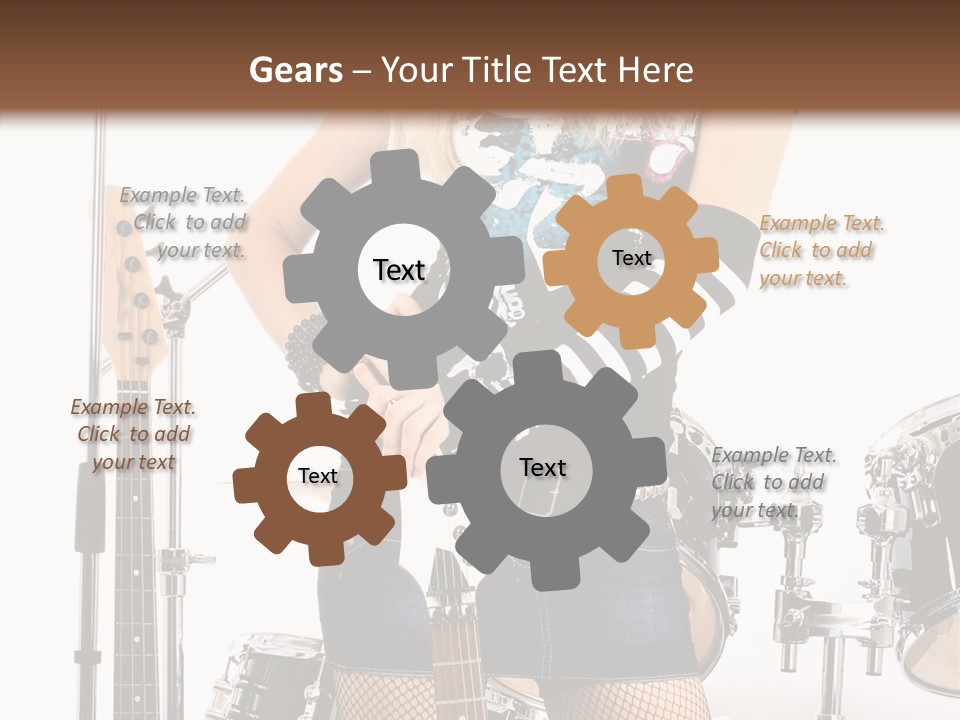 Sexually Leg Guitar PowerPoint Template