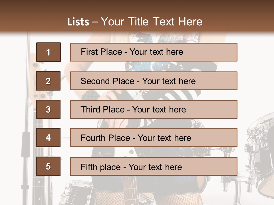 Sexually Leg Guitar PowerPoint Template