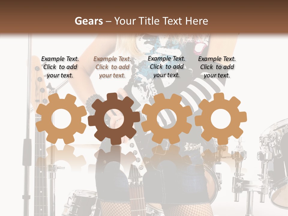 Sexually Leg Guitar PowerPoint Template