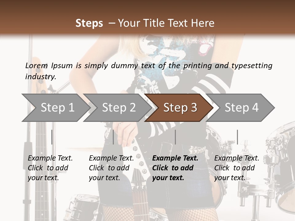 Sexually Leg Guitar PowerPoint Template