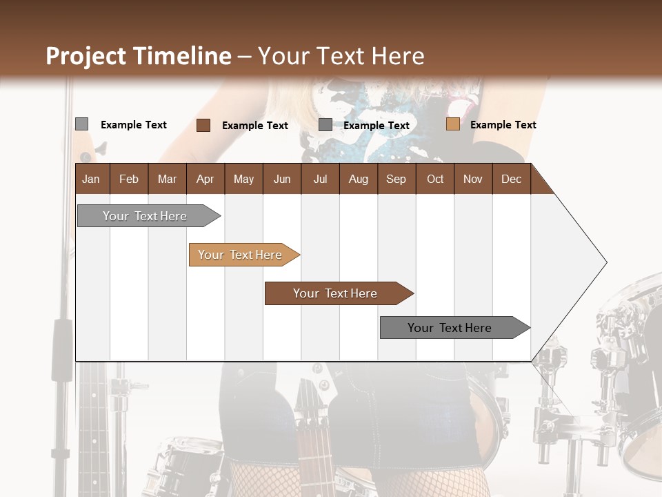 Sexually Leg Guitar PowerPoint Template