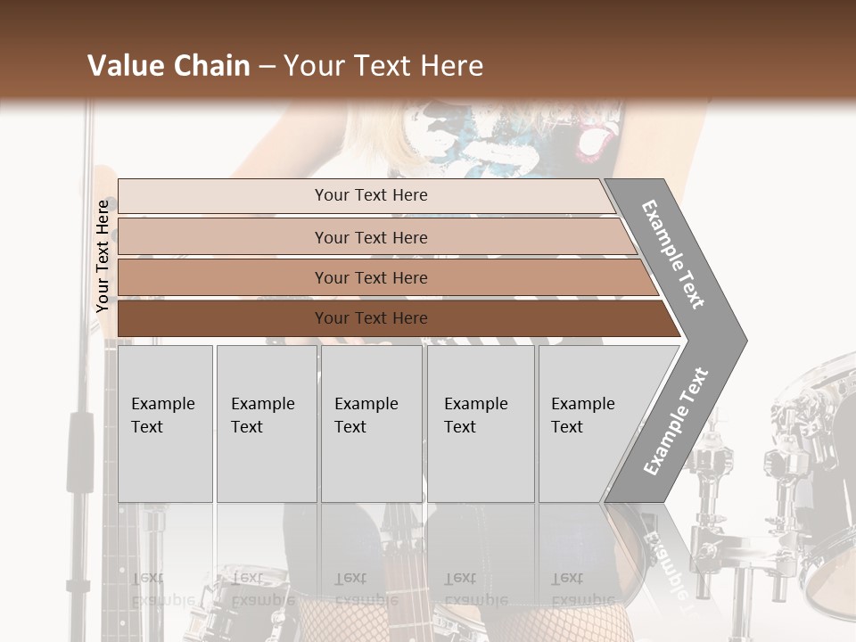 Sexually Leg Guitar PowerPoint Template