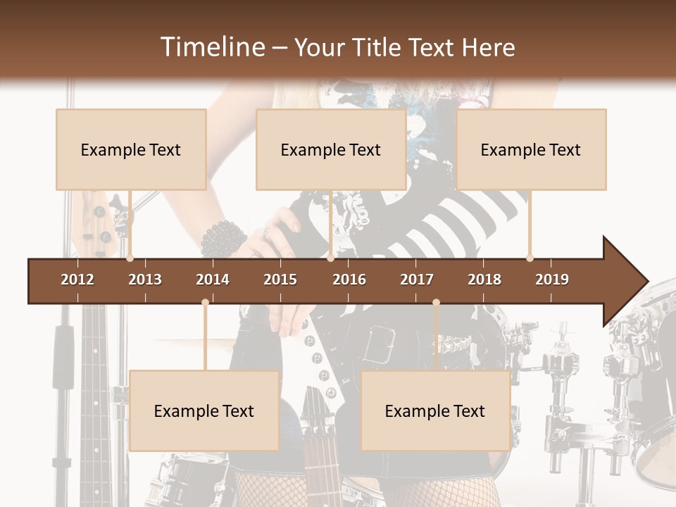 Sexually Leg Guitar PowerPoint Template