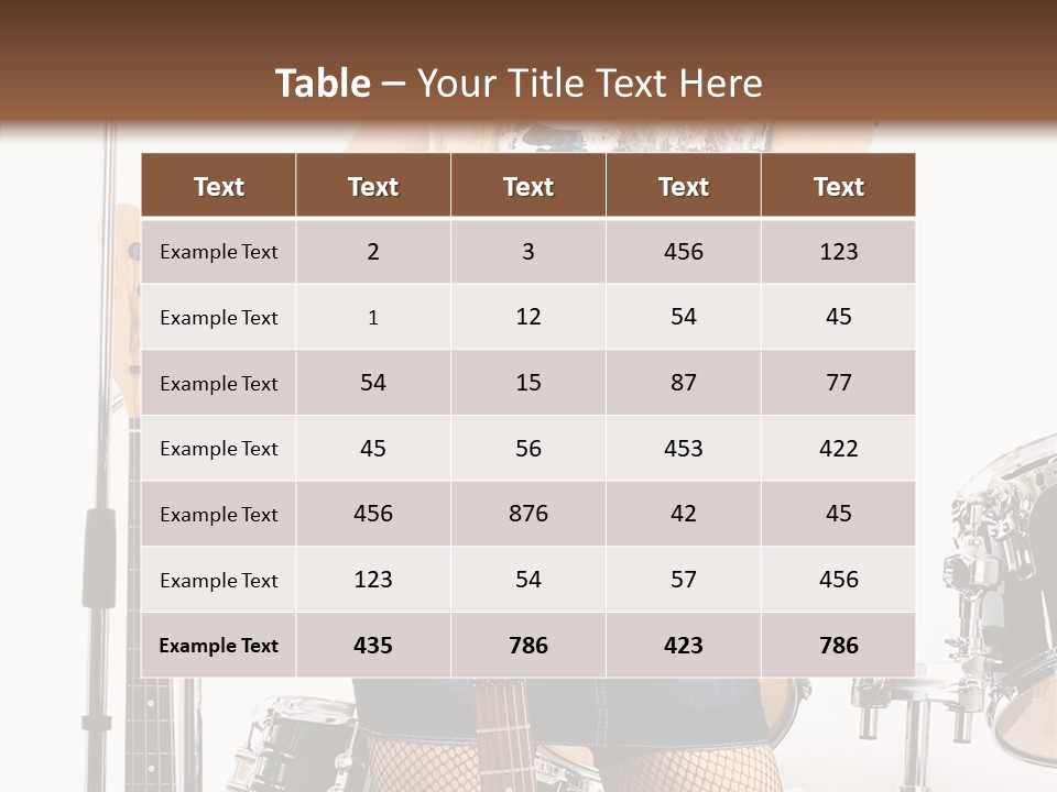 Sexually Leg Guitar PowerPoint Template