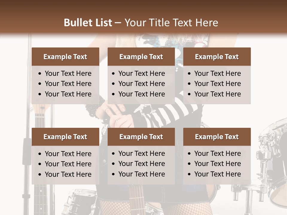 Sexually Leg Guitar PowerPoint Template