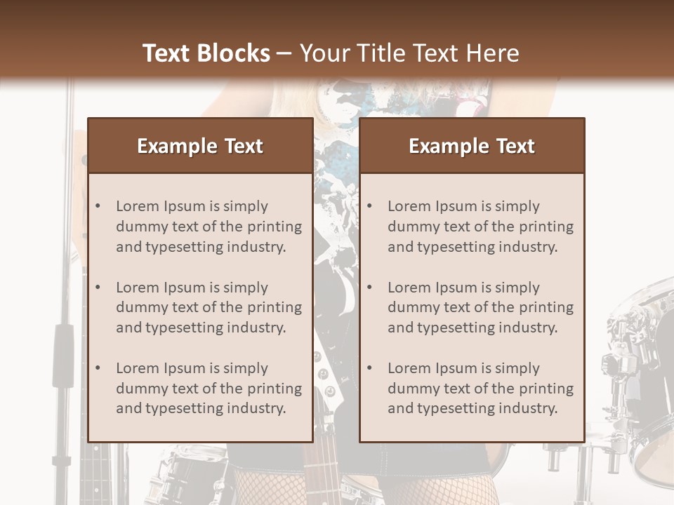 Sexually Leg Guitar PowerPoint Template