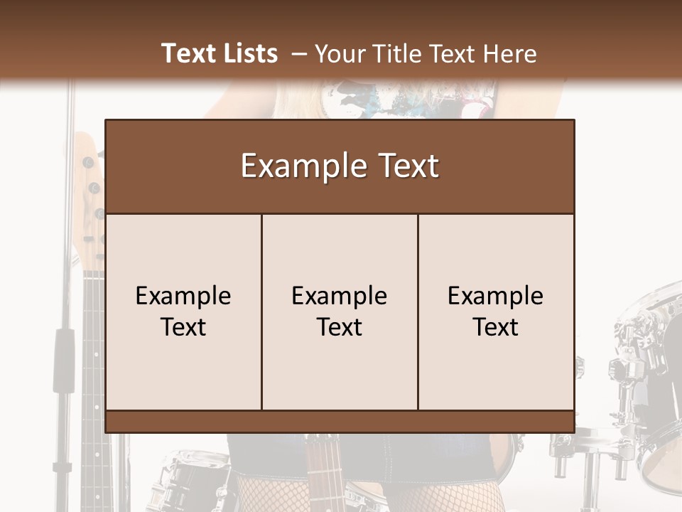 Sexually Leg Guitar PowerPoint Template