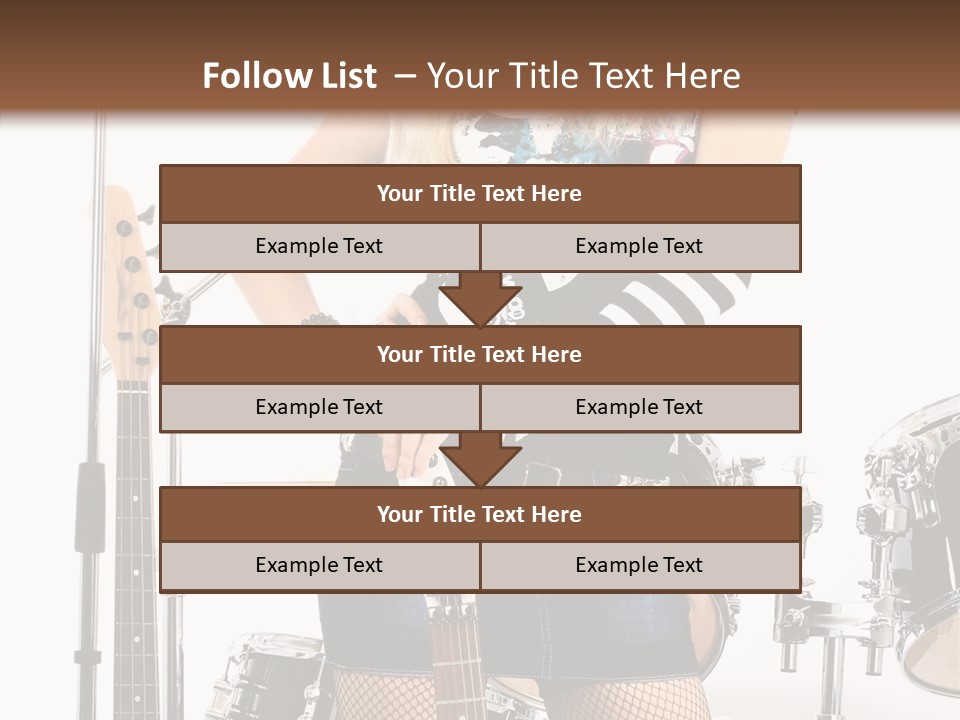 Sexually Leg Guitar PowerPoint Template