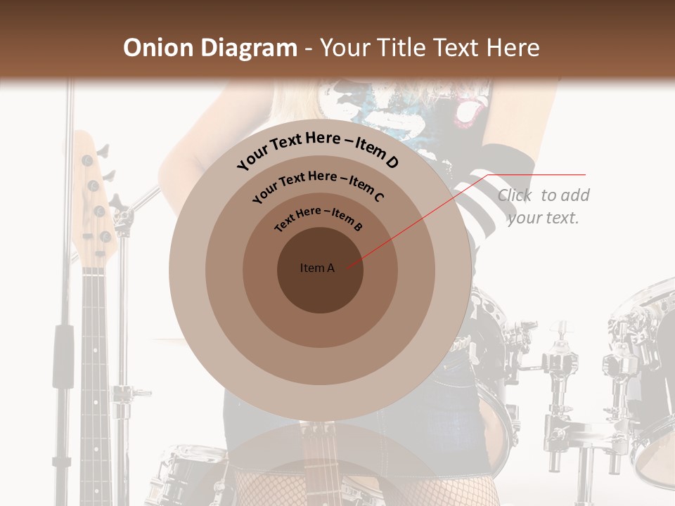 Sexually Leg Guitar PowerPoint Template