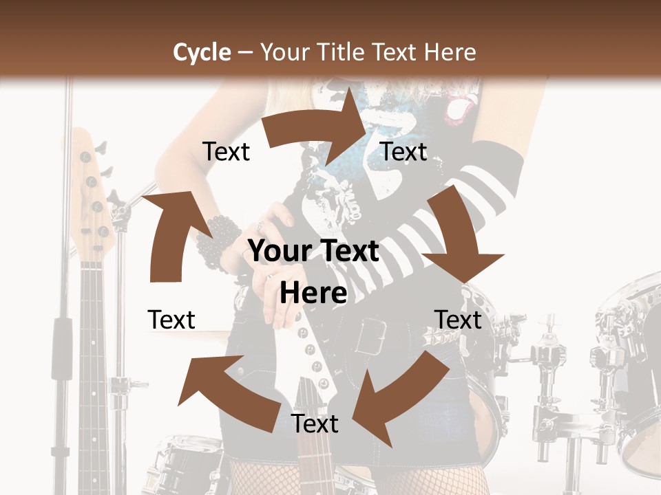 Sexually Leg Guitar PowerPoint Template