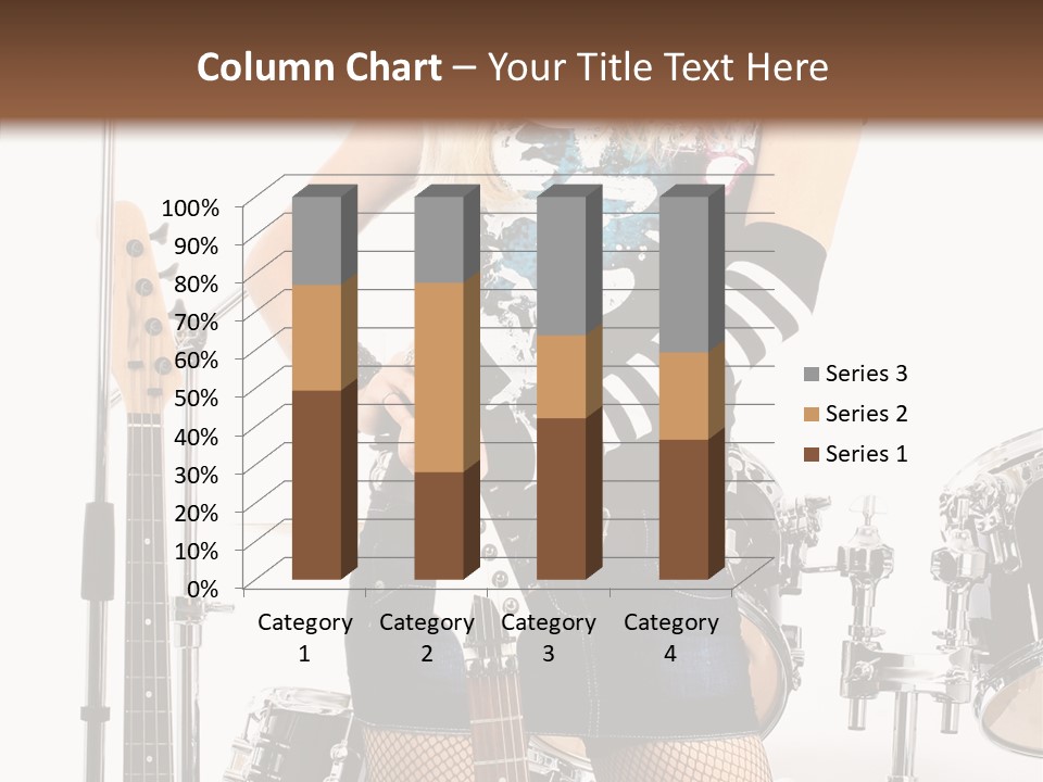 Sexually Leg Guitar PowerPoint Template