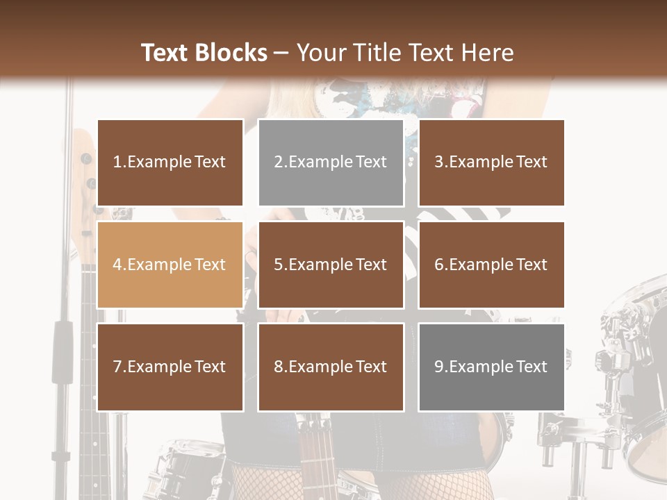 Sexually Leg Guitar PowerPoint Template