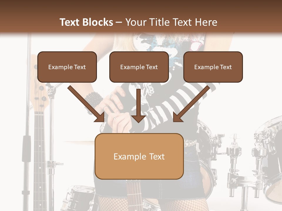 Sexually Leg Guitar PowerPoint Template