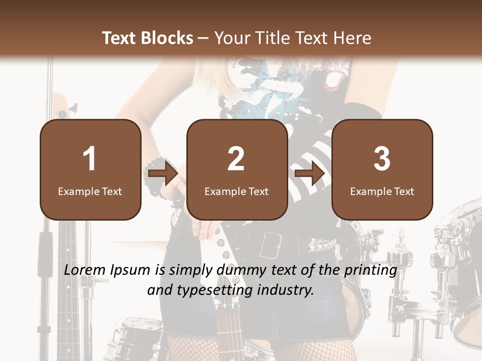 Sexually Leg Guitar PowerPoint Template