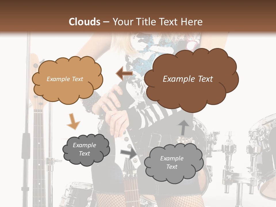 Sexually Leg Guitar PowerPoint Template