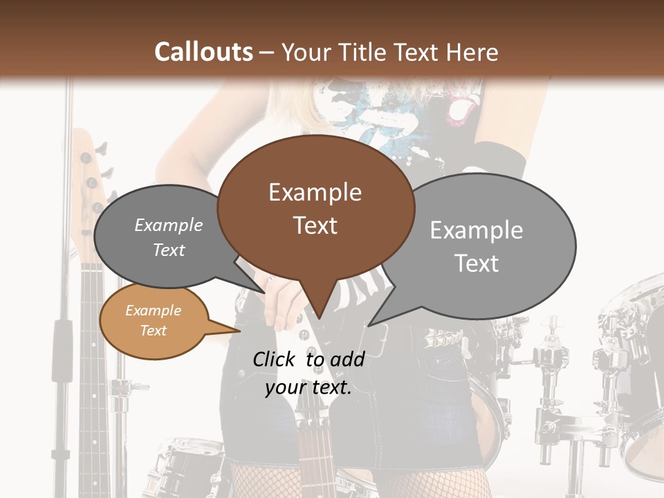 Sexually Leg Guitar PowerPoint Template