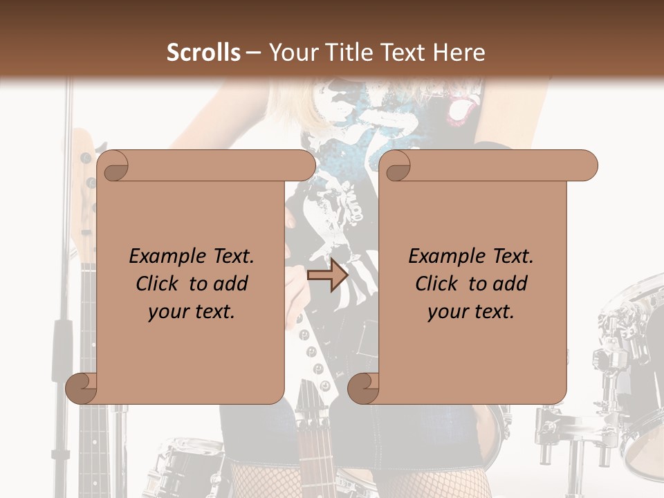 Sexually Leg Guitar PowerPoint Template
