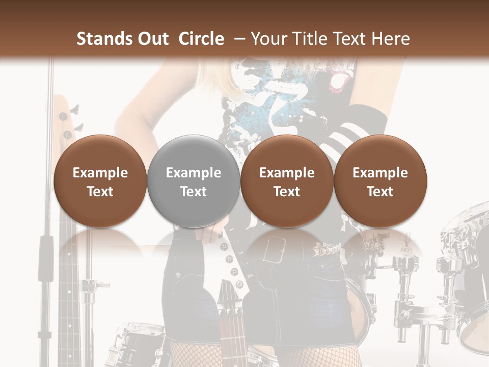 Sexually Leg Guitar PowerPoint Template