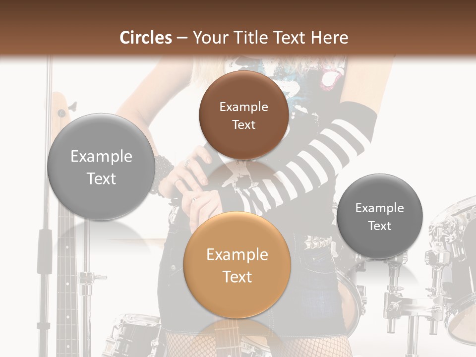 Sexually Leg Guitar PowerPoint Template